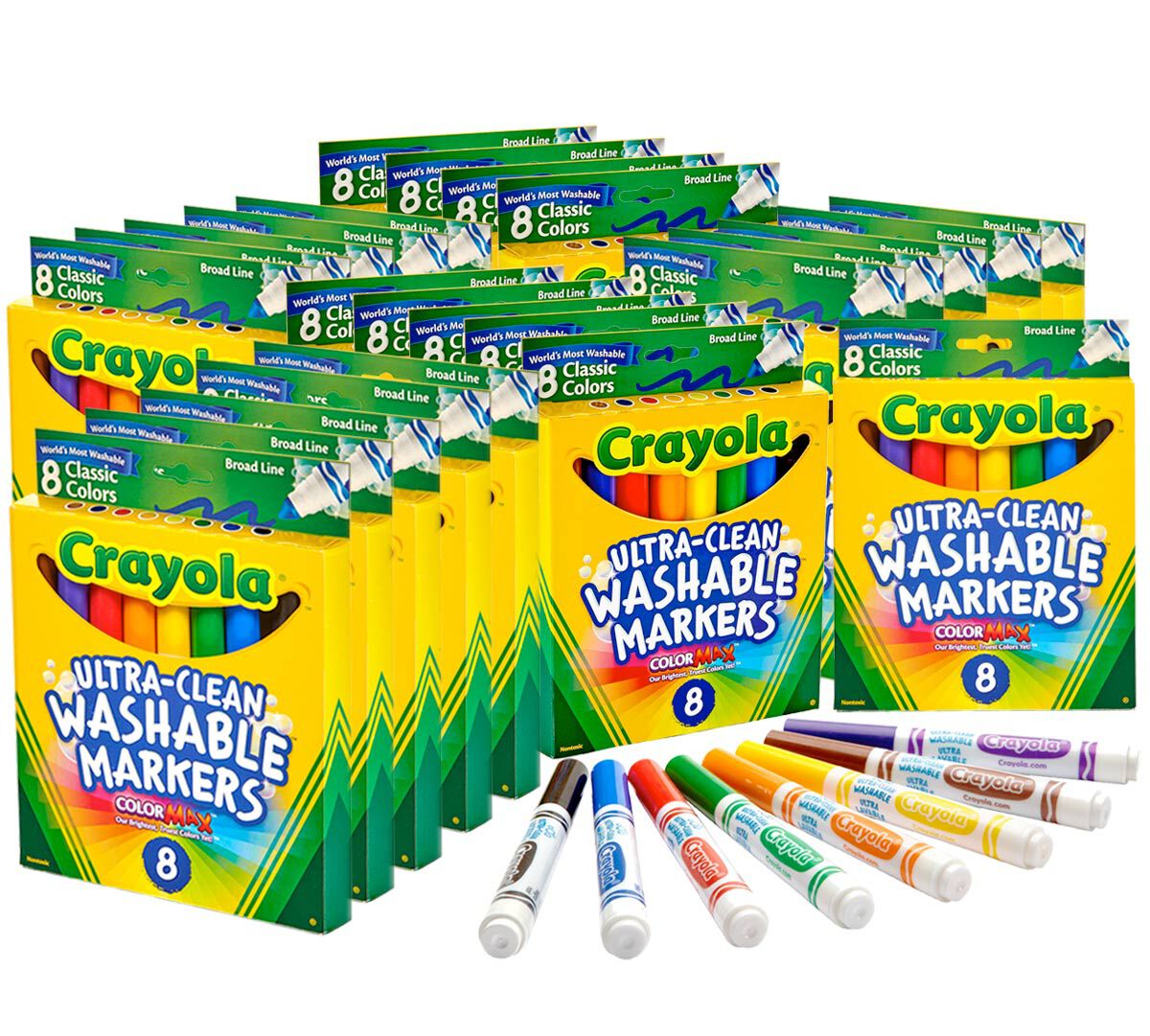 Ultra Clean Marker Classpack, 25 Marker Sets Crayola