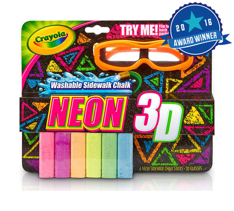 Neon 3D Washable Sidewalk Chalk