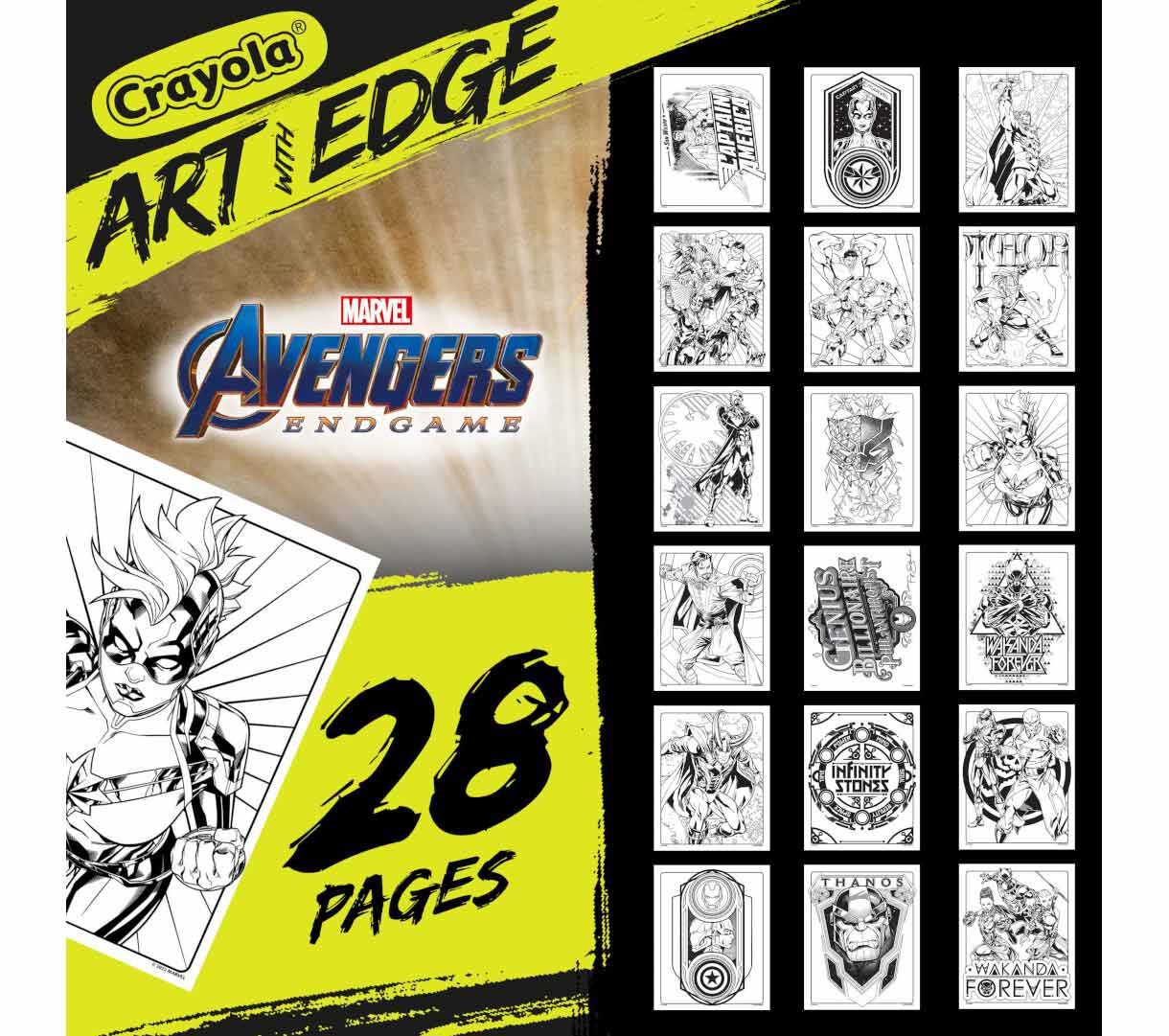Marvel Avengers Adult Coloring Book & Poster | Crayola