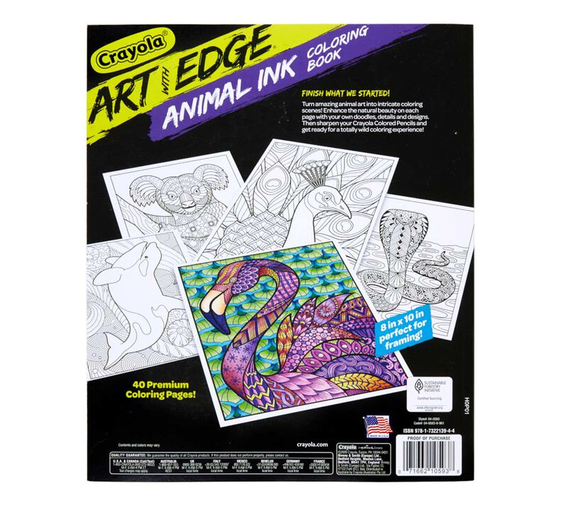 Art with Edge Jungle Animal Coloring Book