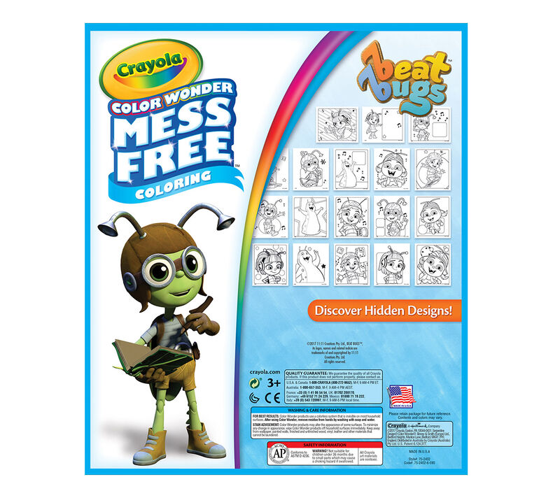 Color Wonder Mess Free Coloring Pad & Markers, Beat Bugs