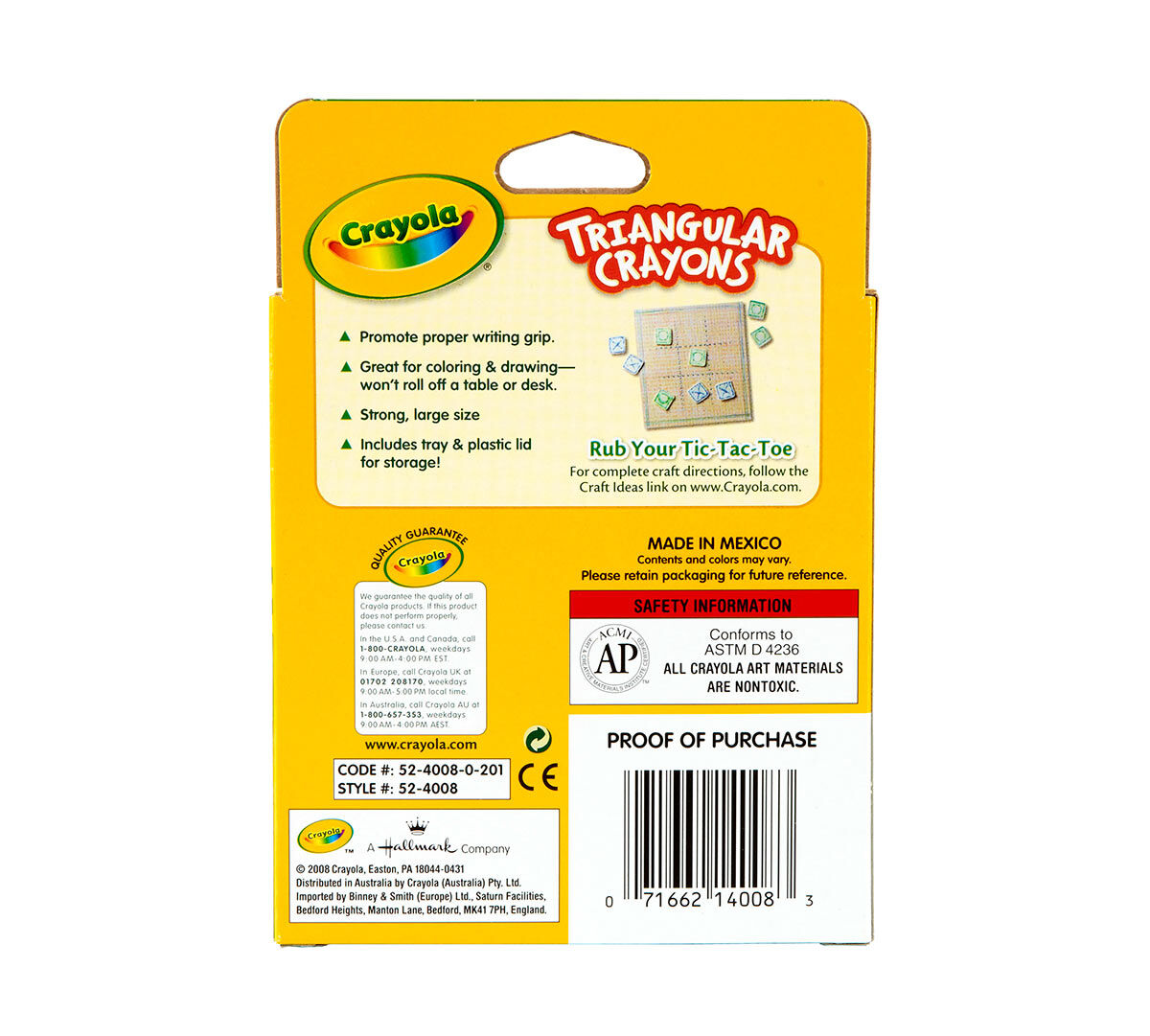 Anti-Roll Triangular Crayons 8 ct. | Crayola