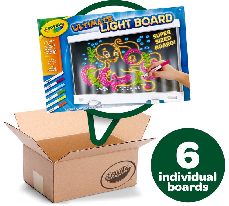 White Ultimate Light Board Bulk Case, 6 Individual Light Boards