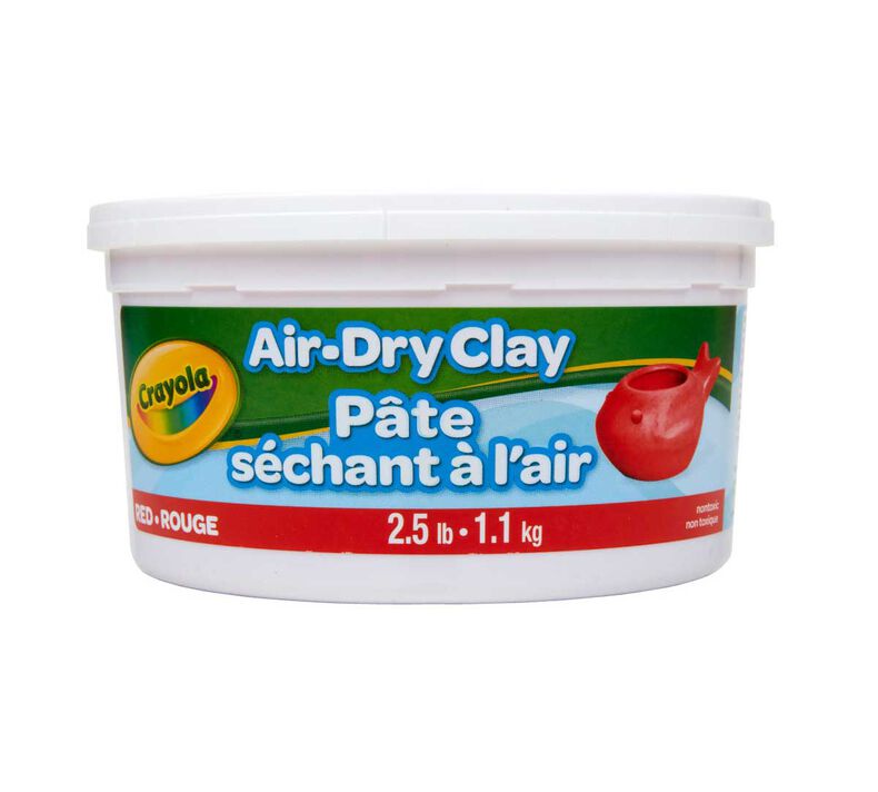 5.5 Lbs Red Pottery Clay Natural Air-dry Clay Self Hardening Modeling Clay  With 5 Pieces, Non-toxic Moist De-aired Clay For 