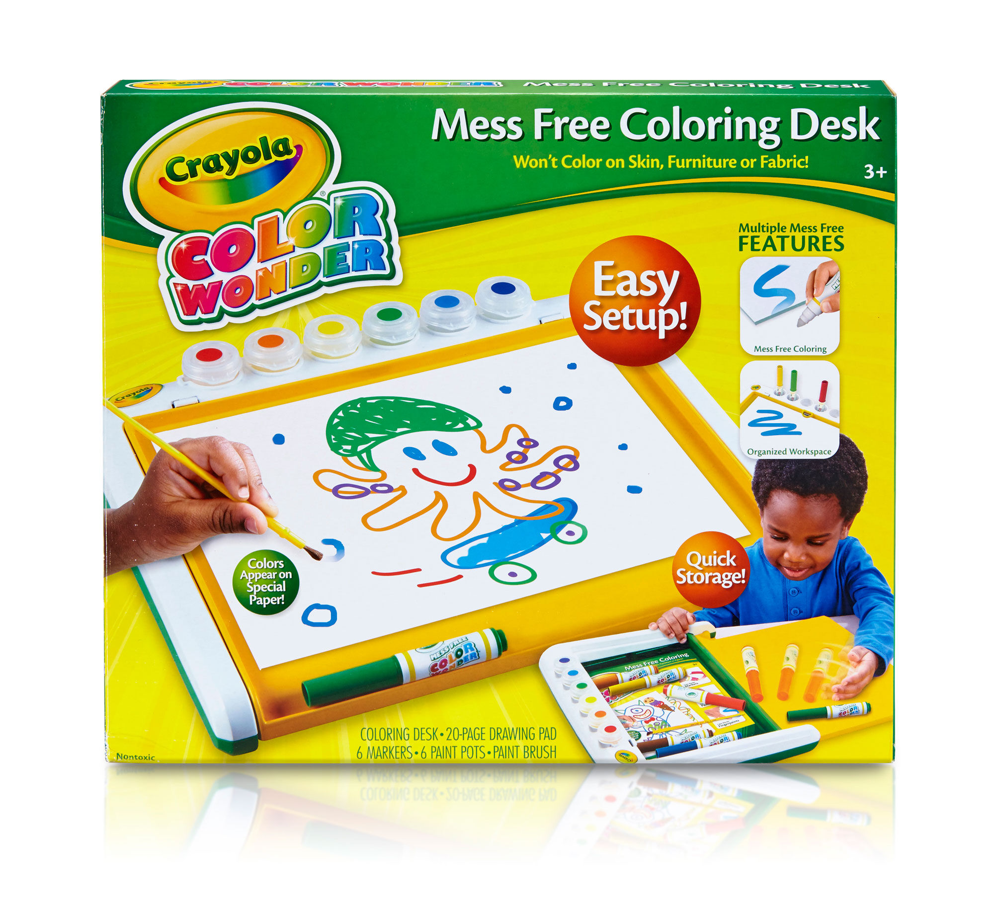 crayola color wonder art desk with stamper