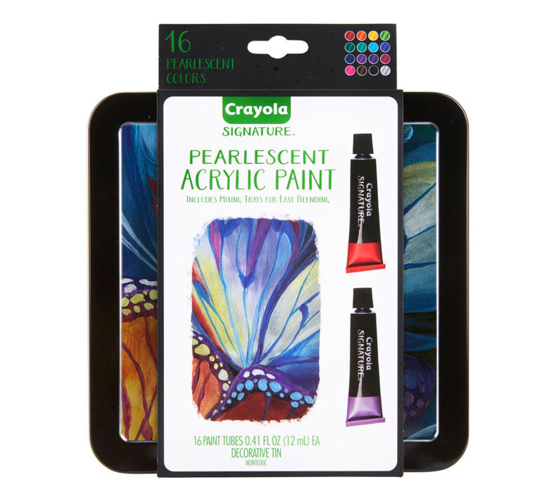 Signature Pearlescent Acrylic Paints, 16 Count