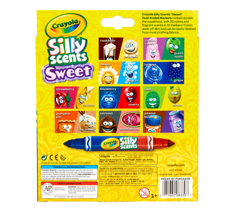 Silly Scents Sweet Dual-Ended Markers, 10 Count