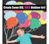 Chalk Bundle Create some big, bold outdoor art!  Boy laying next to chalk drawing of balloon bouquet