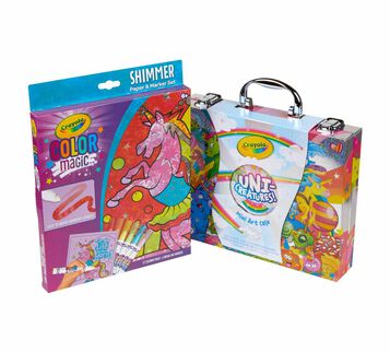 Color Magic Shimmer and Unicorn Coloring Art Set contents