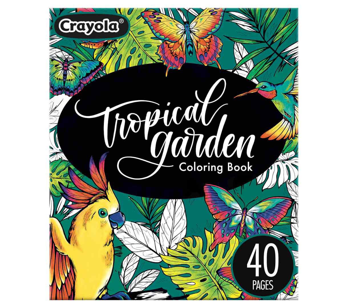 Coloring Book Pages for Teenagers - 04 2674 Tropical Garden Coloring Book 40pg Hero PDP 01 
