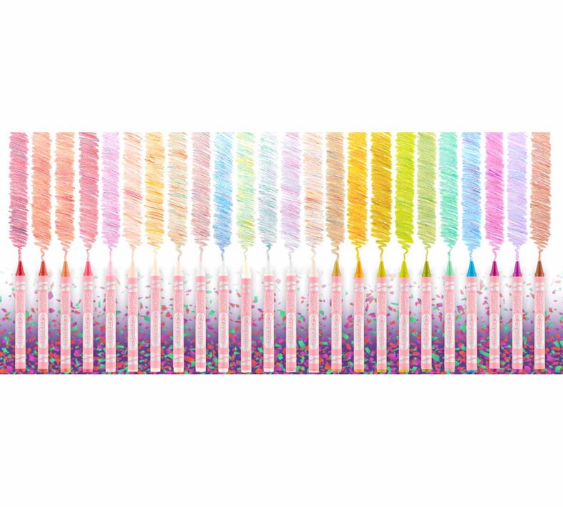 Crayola Confetti Crayons, Multi Color 24 Crayons