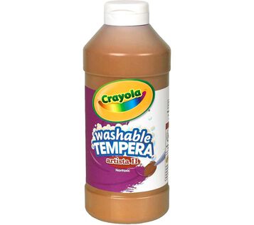Artista II Washable Tempera Paint, 16oz brown front view