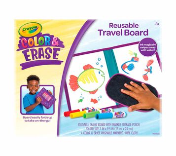 Color and Erase Reusable Travel Board front view.