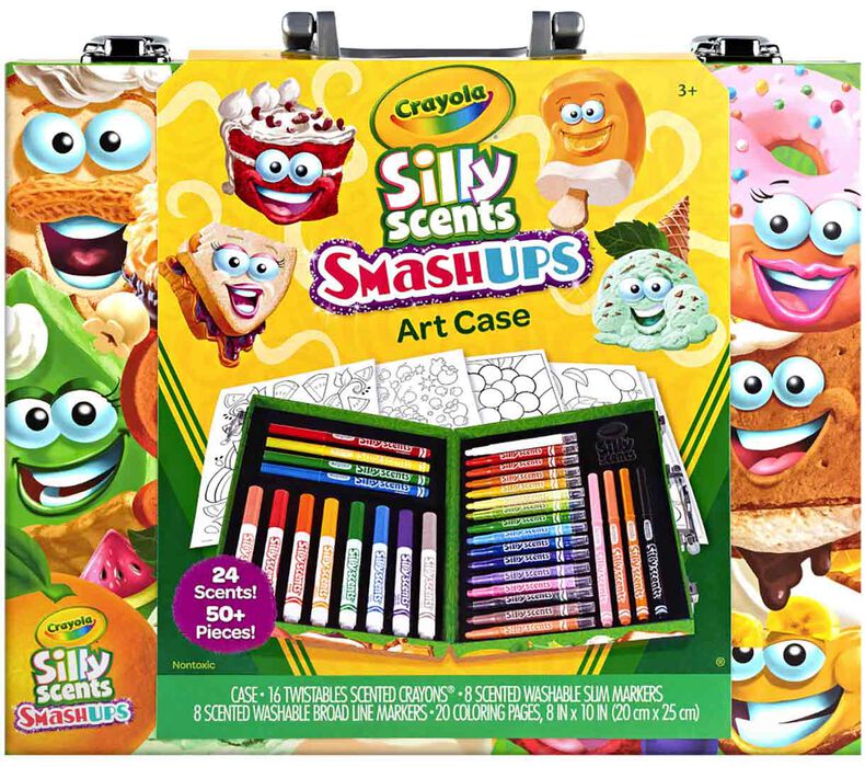Crayola Silly Scents Mini Art Case, Over 50 Pieces 3+