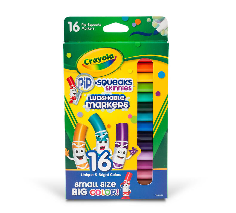 Crayola Pip-Squeaks Kids' Marker Collection, Washable Mini Markers, 64 Count