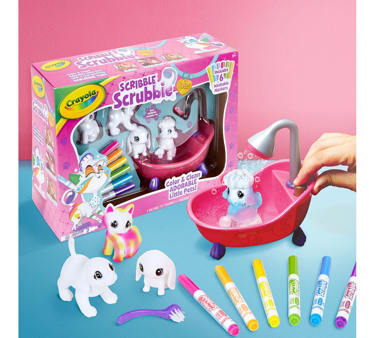Scribble Scrubbie Pet Toy Tub Playset for Kids Crayola