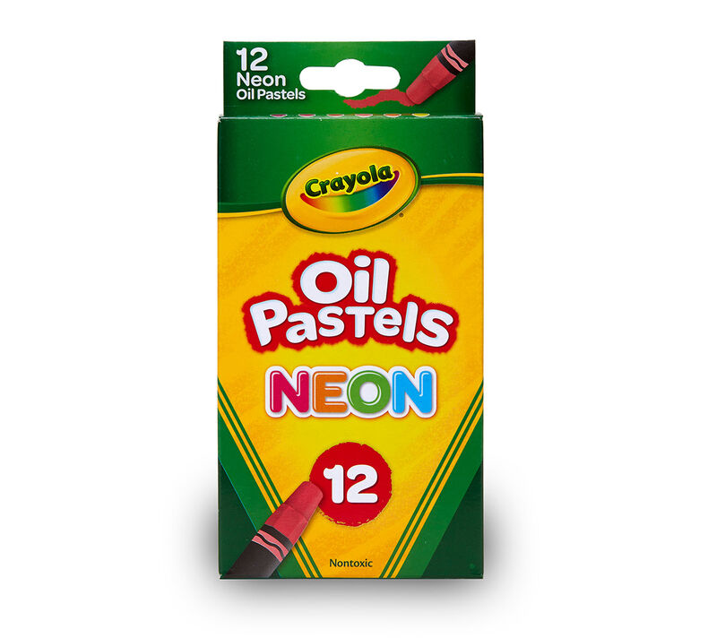 Gallery Oil Pastel, L: 7 cm, thickness 11 mm, neon colours, 12 pc/ 1 pack