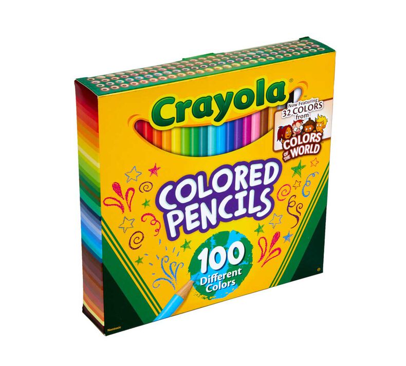 Colored Pencils with Colors of the World, 100 ct