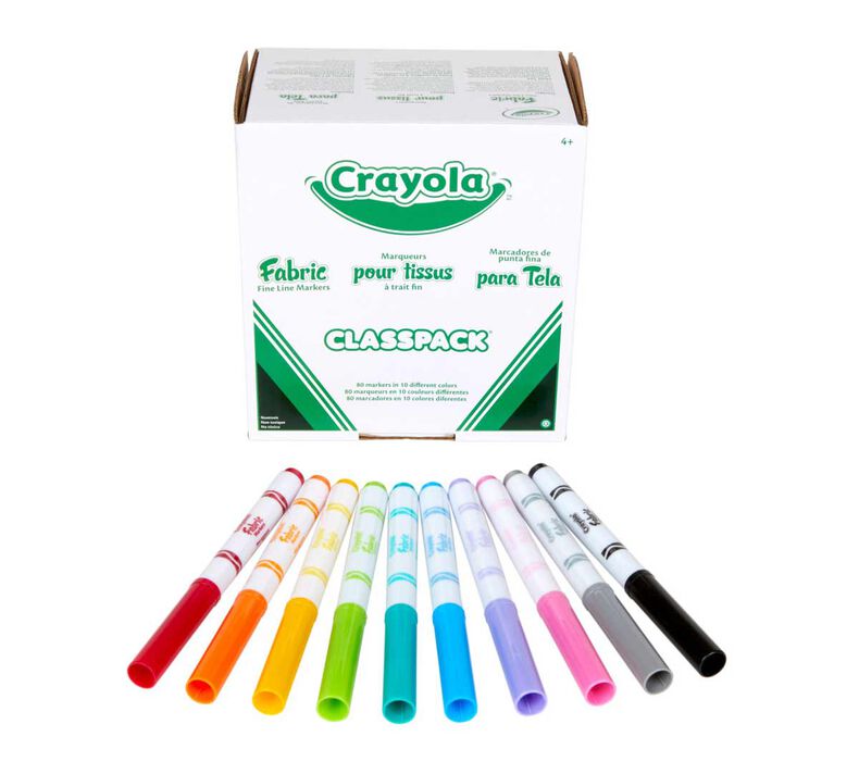 Buy Crayola® Fineline Fabric Markers Classpack® (Pack of 80) at