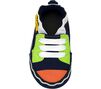 Crayola X Robeez Glow with Kindness Soft Soles in Navy single shoe top view.