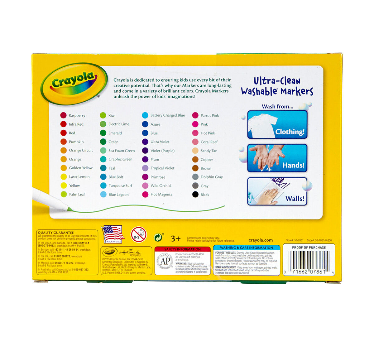 40 Count UltraClean Markers, Fine Line Crayola