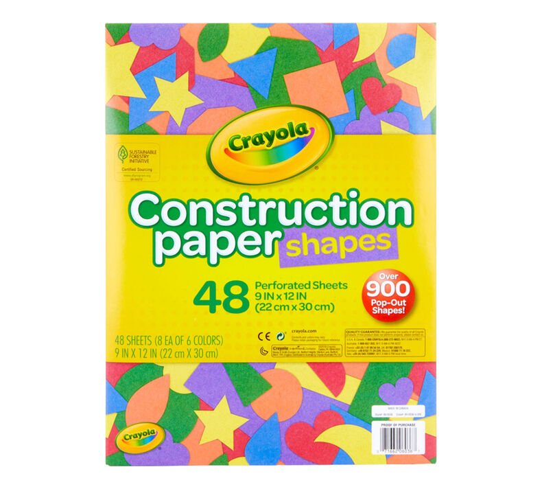 Construction Paper Shapes, 48 ct