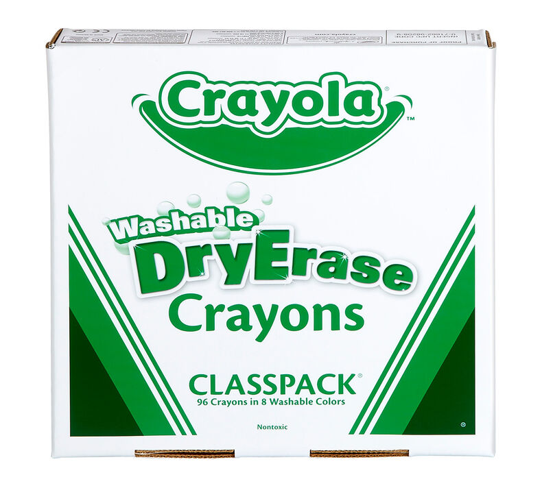 Bulk Dry Erase Washable Crayons, 96 Count, 8 Colors