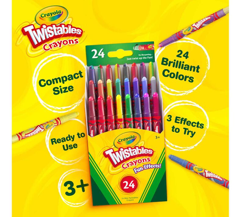 Pack of 4 Mini Wax Crayon 4 Assorted Colours - Kidz Gifts