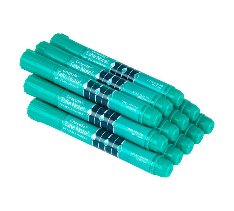 Take Note Green Dry Erase Markers, 12 Count