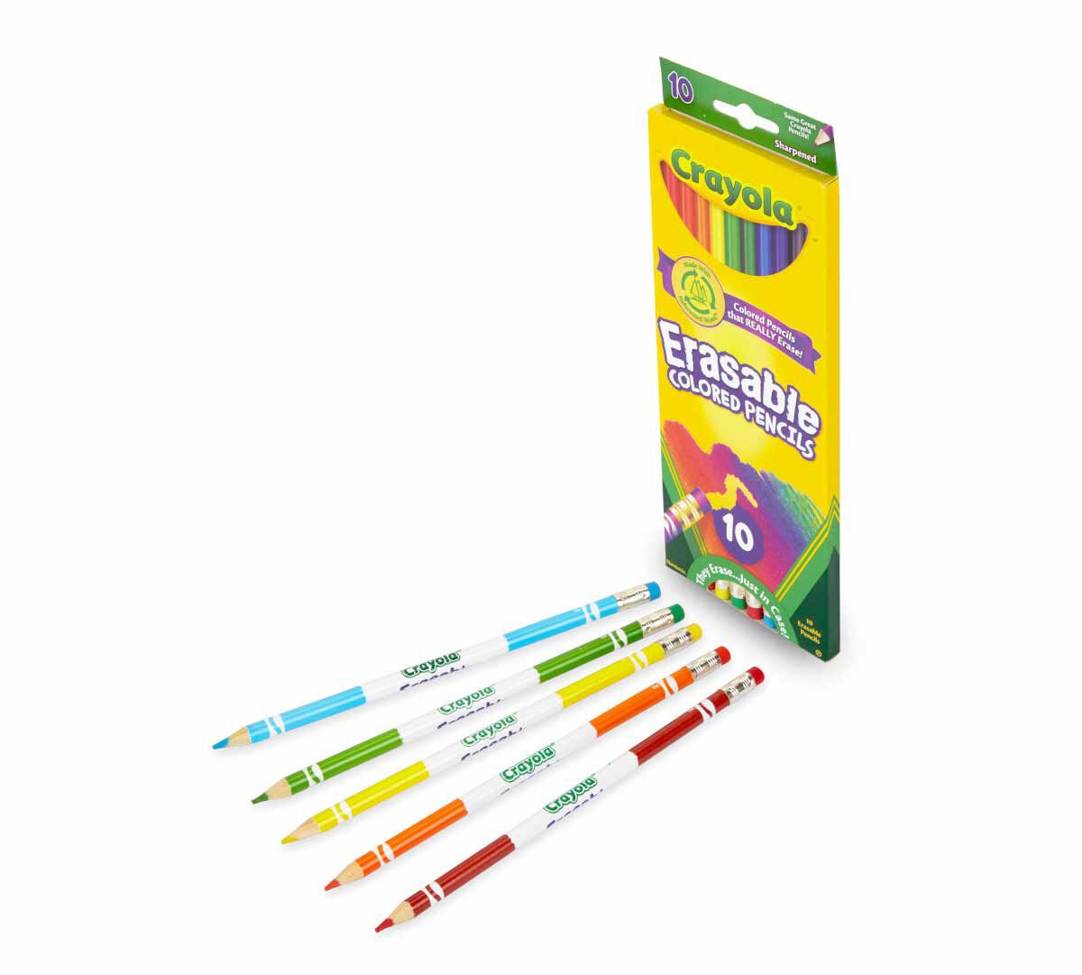 Crayola Erasable Colored Pencils, Assorted Colors, Art Tools for Kids