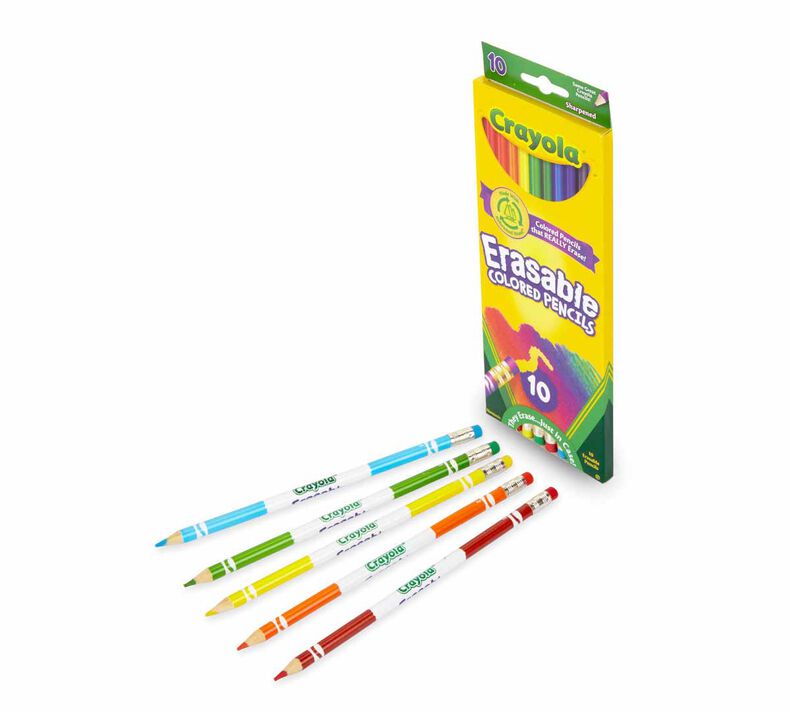 Erasable Colored Pencils, 10 Count