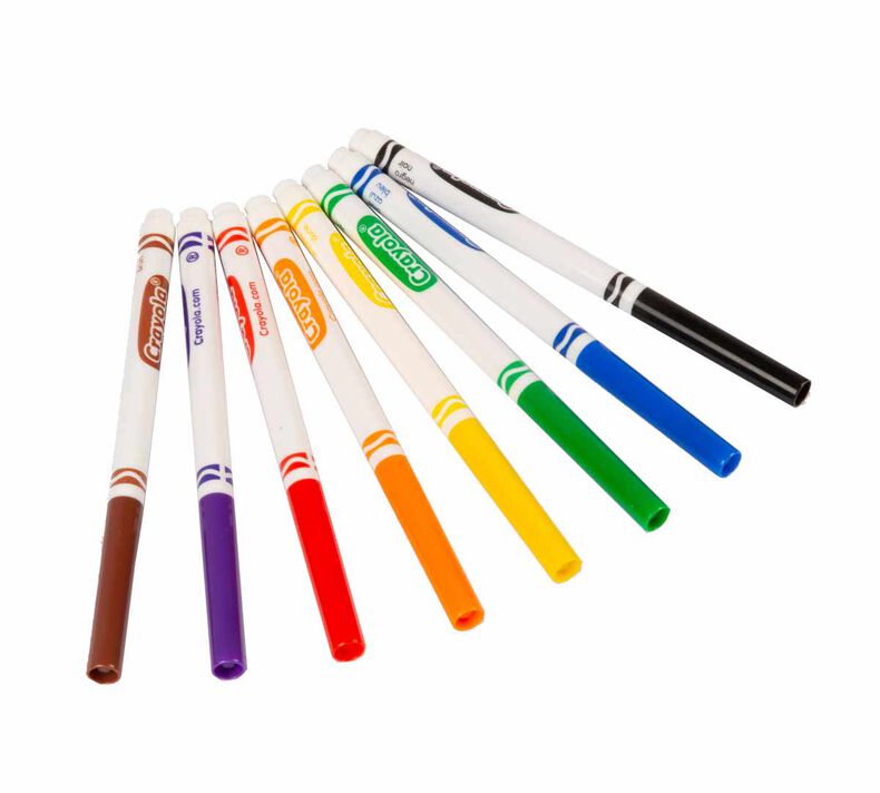 Fine Line Markers, Classic Colors, 8 Count, Crayola.com