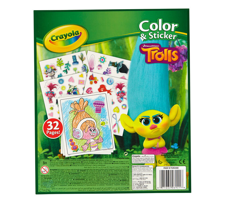 Trolls Color and Sticker Book