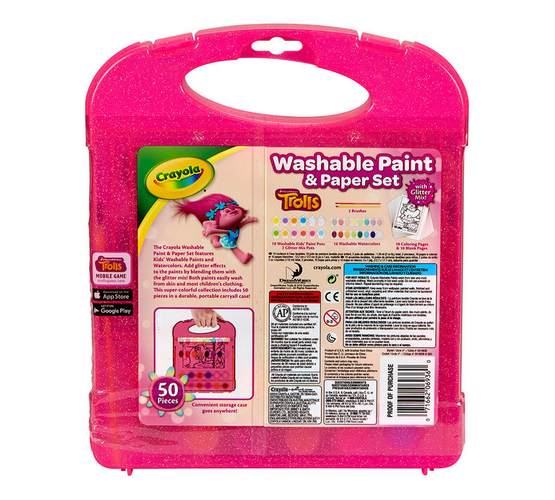 Trolls Washable Paint & Paper Set