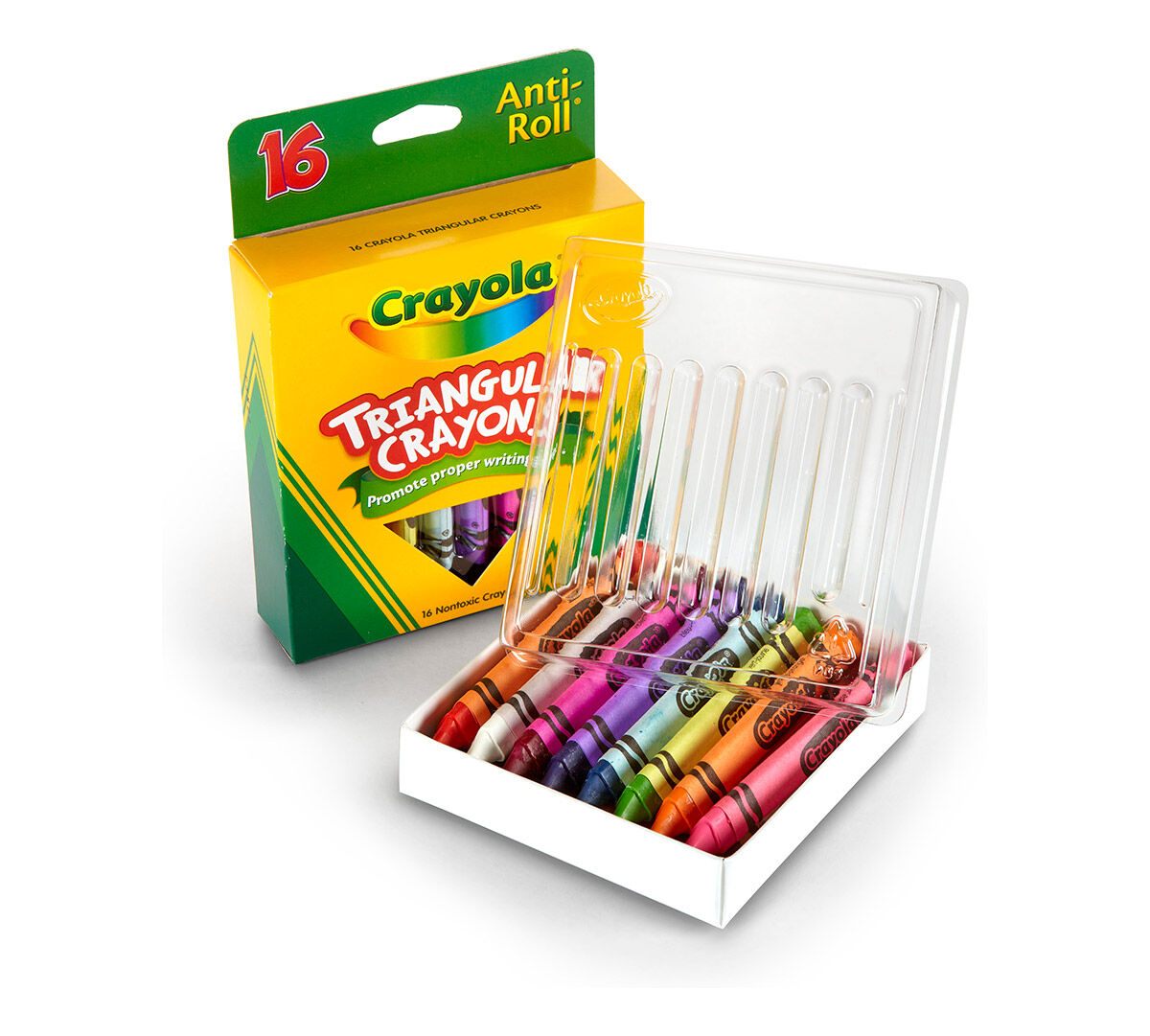 Anti-Roll Triangular Crayons 16 ct. | Crayola