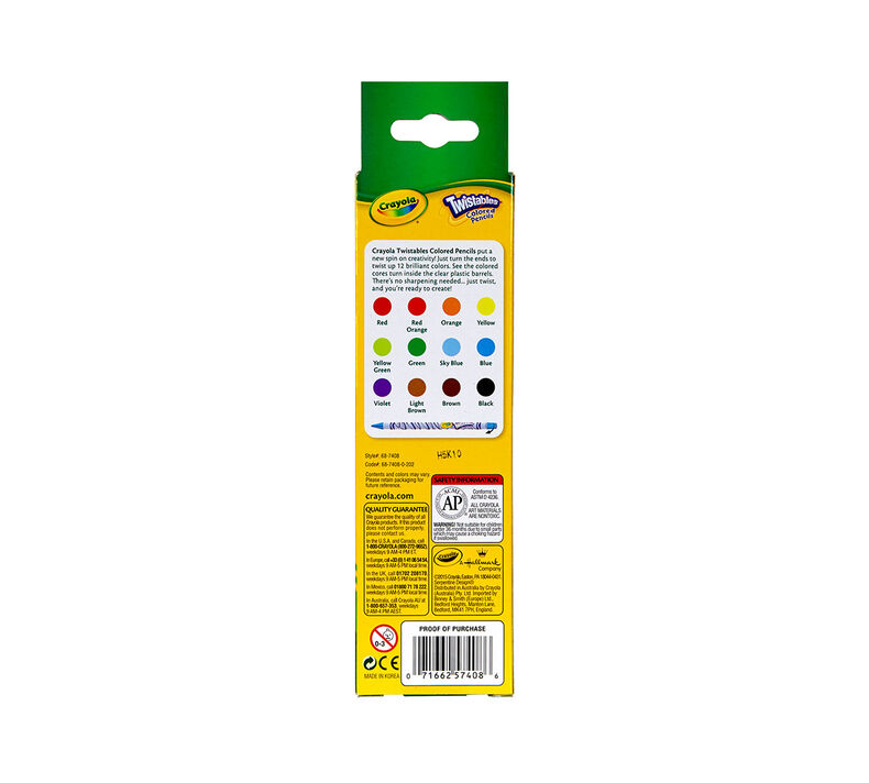 Twistables Colored Pencils, 12 Count