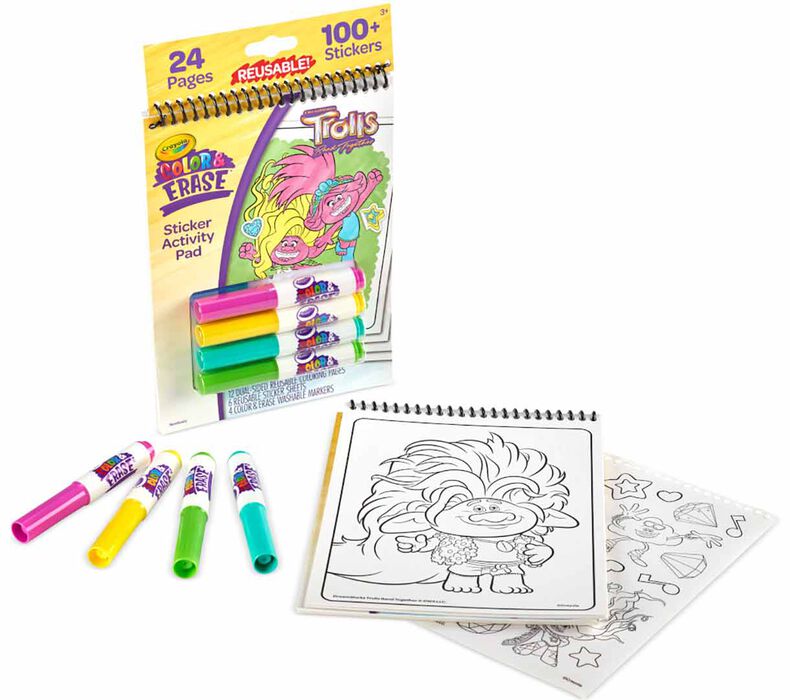 Trolls Color & Erase Activity Pad with Markers