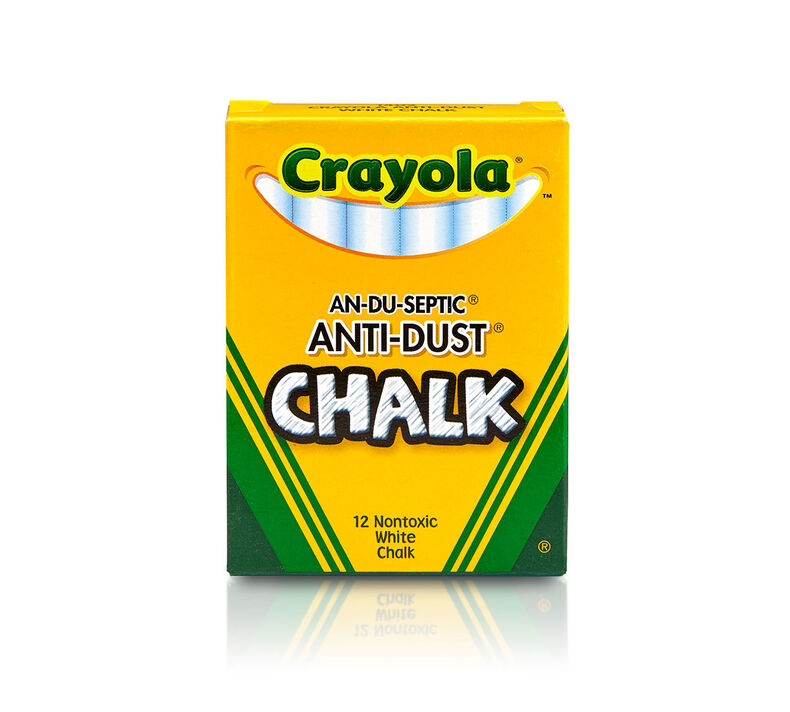 Anti-Roll Crayola Color Chalk - Assorted Color 12 Count - The CEO
