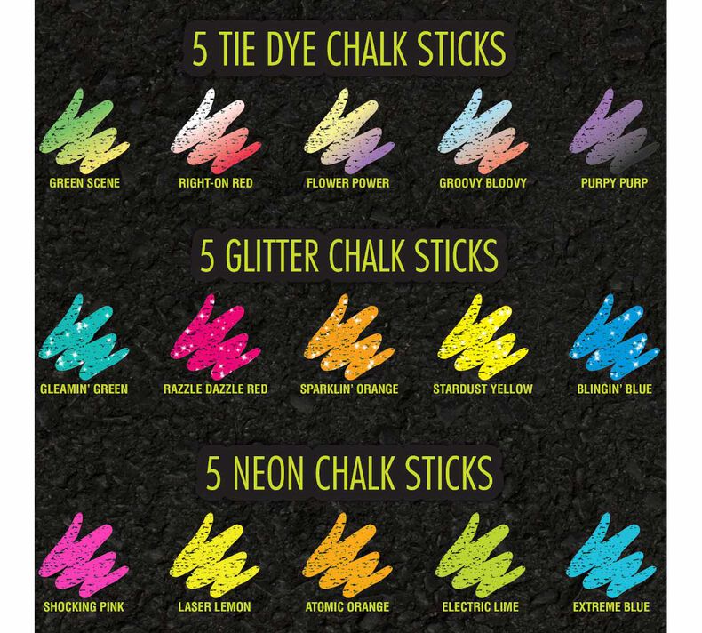 Sidewalk Chalk Special Effects Set, 30 Count