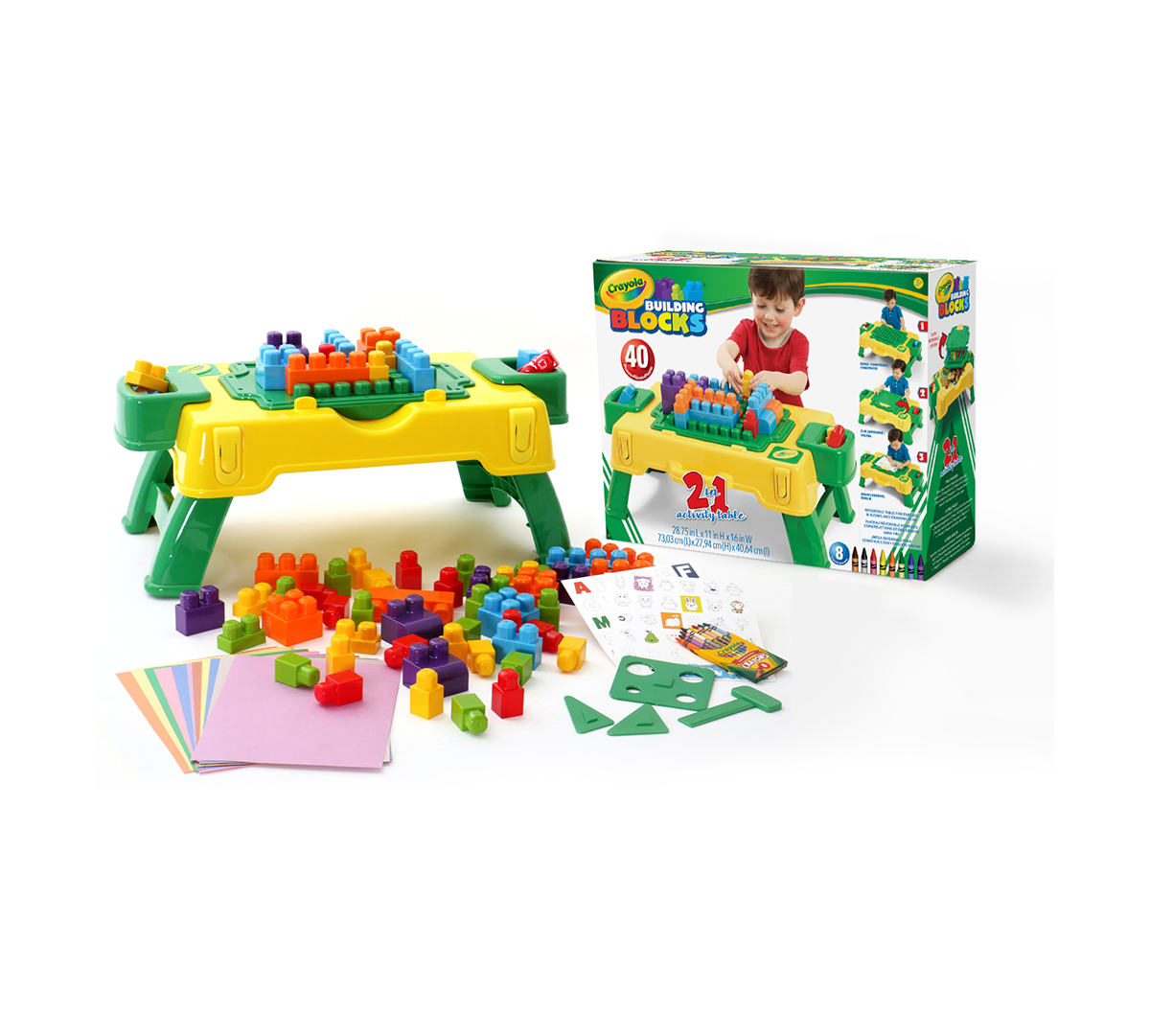 Crayola 2 in 1 Activity Table, 40 pcs Crayola