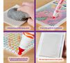 Wixels Unicorn Activity Kit, Pixel Art Coloring Set. 1. Moisten board with damp cloth. 2. Use color guide to mark board. 3. Remove guide and saturate wixels panel with marker. Tip: use tape to secure color guide.