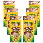 Colors of the World Bulk Colored Pencil Set, 6 Boxes of 24 Count Colored Pencils