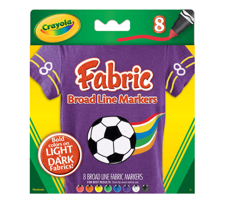 Broad Line Fabric Markers, 8 ct.