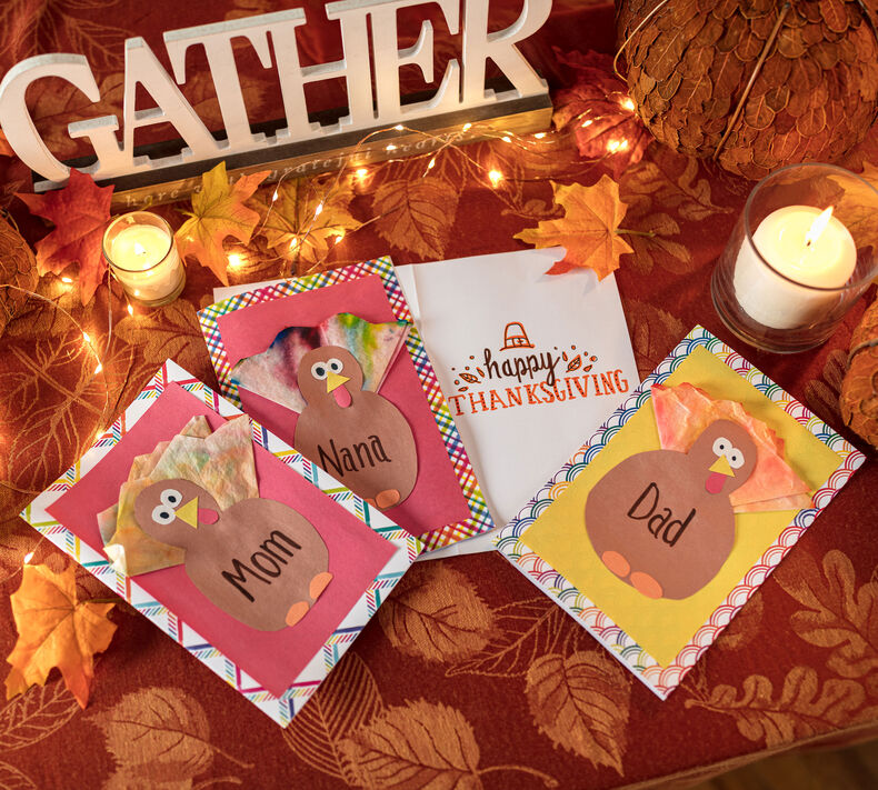 Turkey Thanksgiving Card Craft Kit