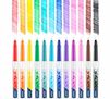 Doodle and Draw Ultra Fine Point Doodle Marker, 12 count uncapped pens and color swatches.