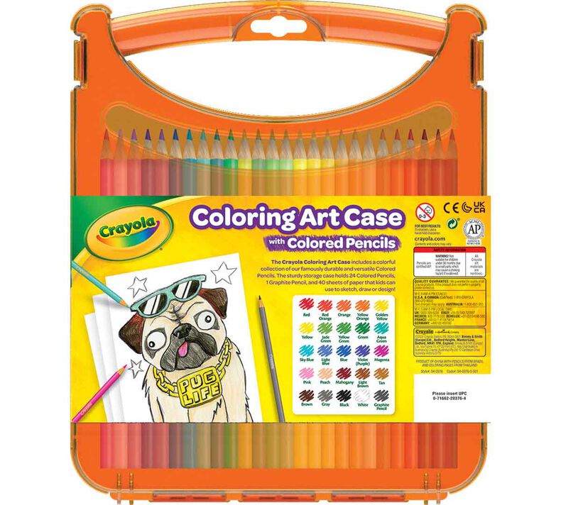Coloring Art Case with Colored Pencils