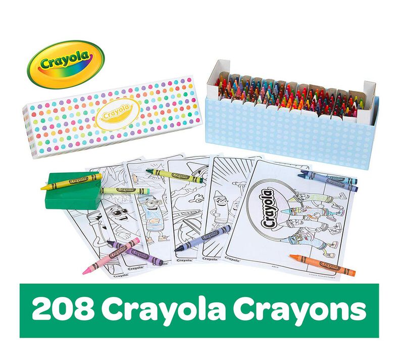 Download 208 Count Bulk Crayon Set with Coloring Pages | Crayola ...