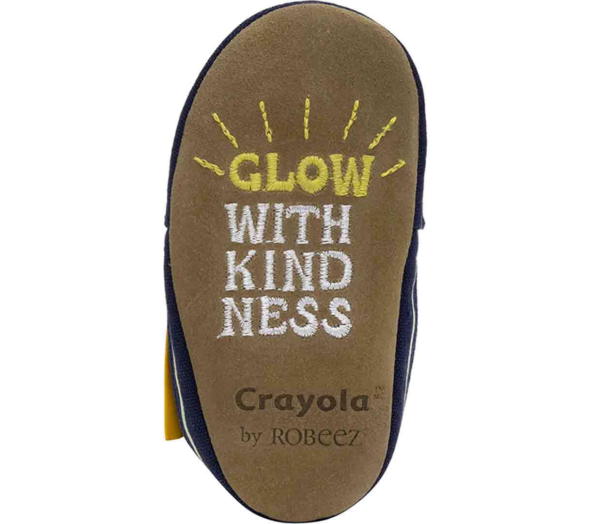 Crayola X Robeez Glow with Kindness Soft Soles in Navy Crayola