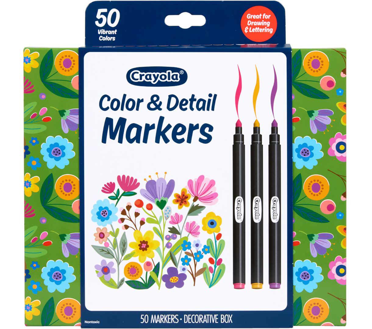 Color & Detail Markers. 50 count. Front view.