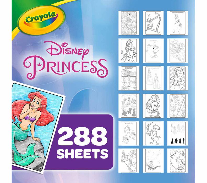 Disney Princess Coloring Book with Stickers, 288 pages